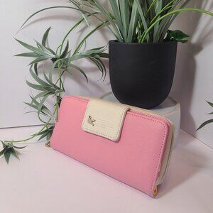 Pink and Cream Women's Wallet
